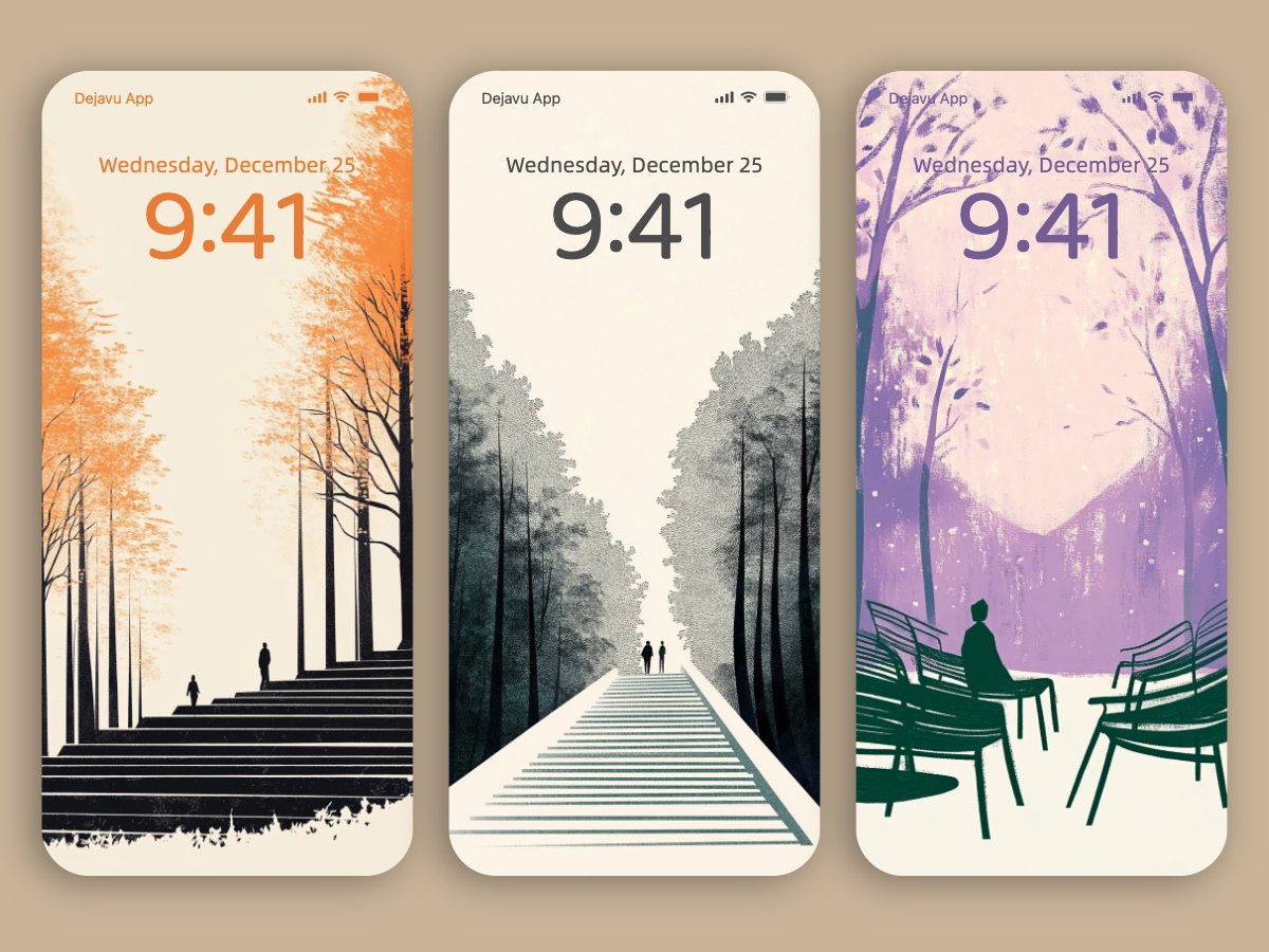 Download Frédéric Forest’s Minimal Illustration Art Wallpapers 8K for iPhone & Android