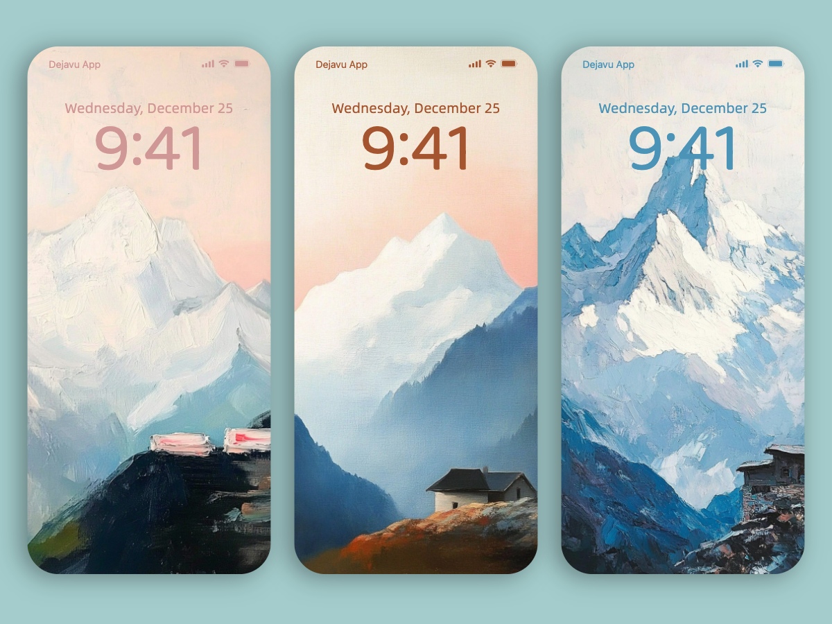Download Oskar Mulley Aesthetic Mountain Painting Wallpapers 8K for iPhone & Android