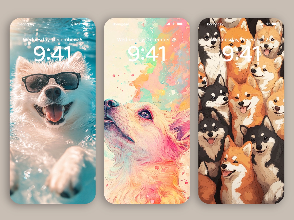 Download Secret World of Cute Dogs Minimal Wallpapers 8K for iPhone & Android