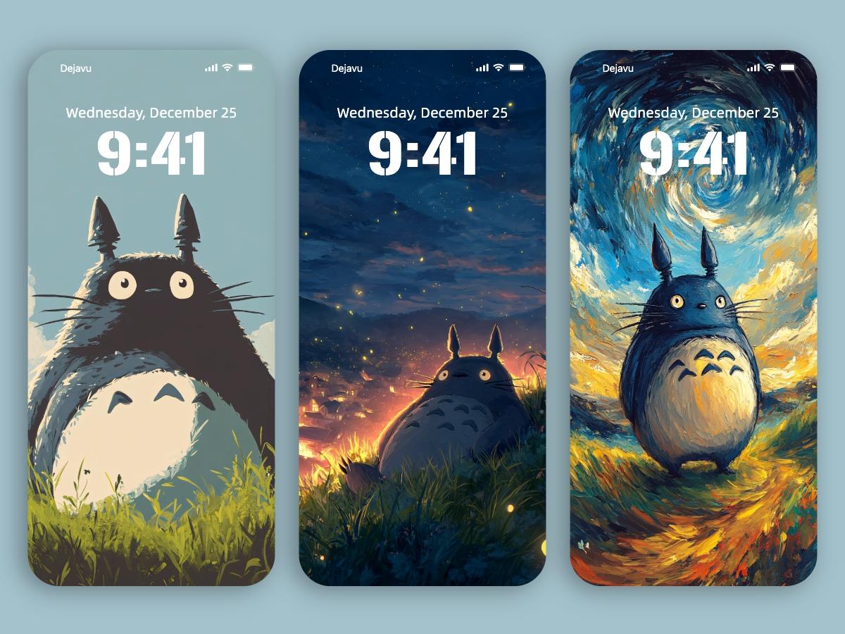 Totoro Minimal Phone Wallpapers 8K – Download Cute Forest Spirit Backgrounds for iPhone & Android