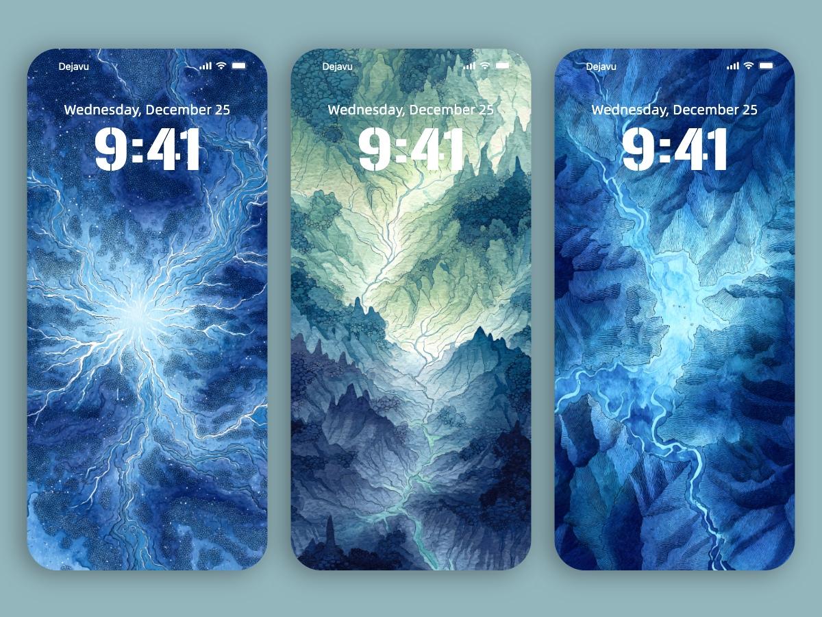 Enchanted Forest Minimal Phone Wallpapers 8K – The Secret Map of Starlight Valleys for iPhone & Android