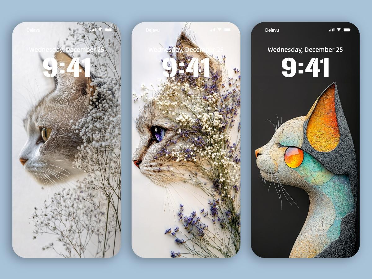 Minimal Flower Cat Wallpapers 8K – Whimsical Seasonal Art for iPhone & Android