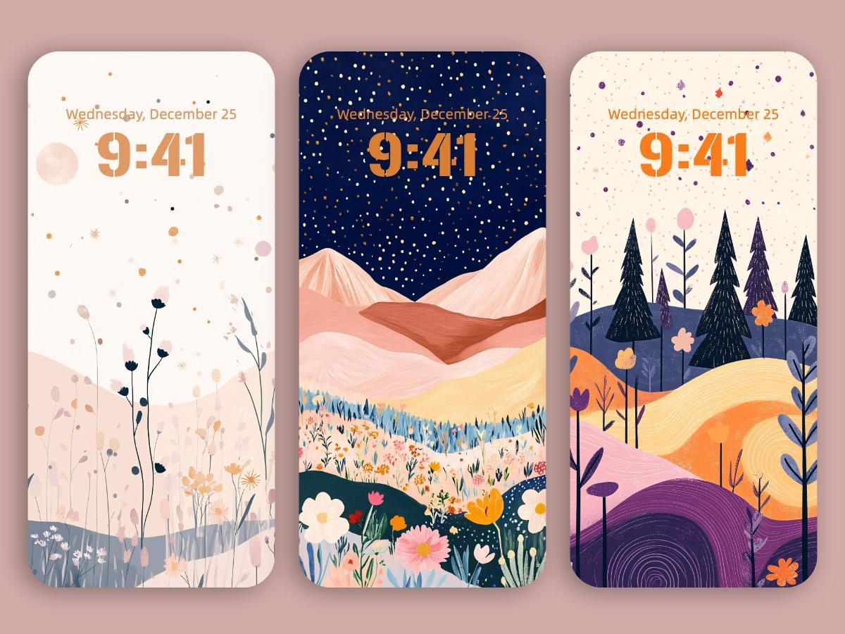 Matisse’s Lost Garden Minimal 8K Phone Wallpapers for iPhone and Android
