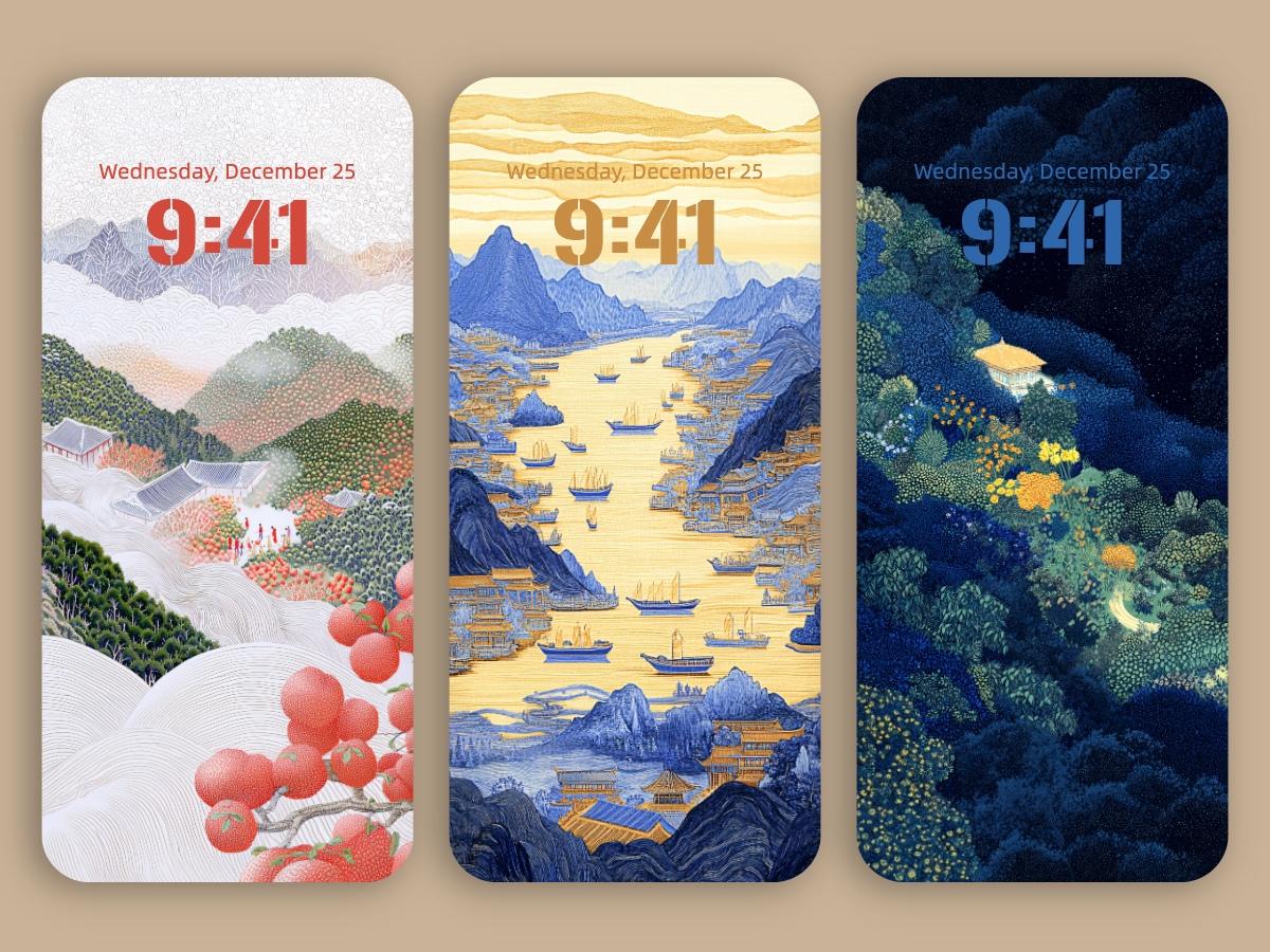 Traditional Chinese Painting Minimal Phone Wallpapers 8K Download for iPhone and Android