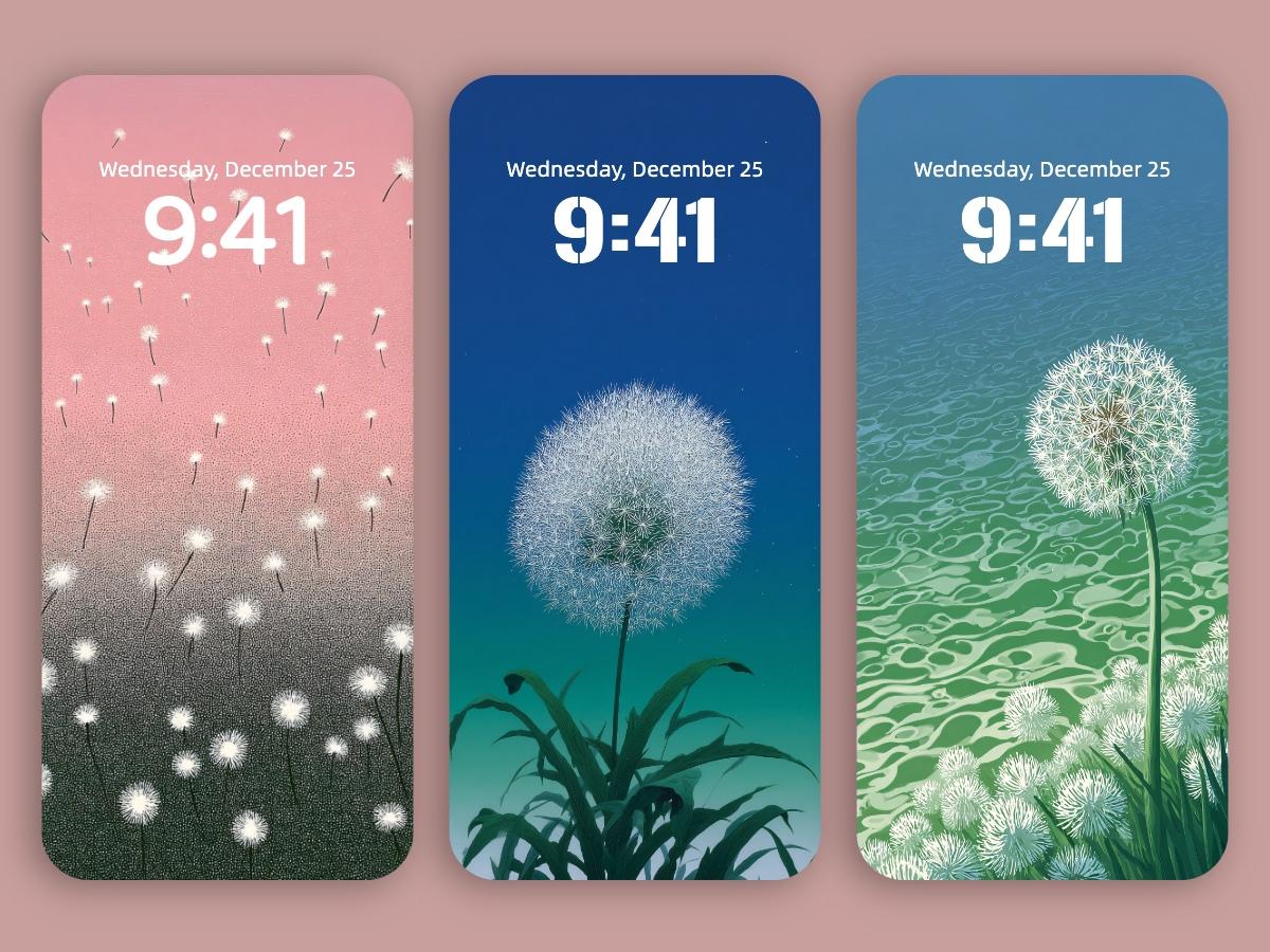 8K Minimal Dandelion Phone Wallpapers for iPhone & Android – Windborne Dreams