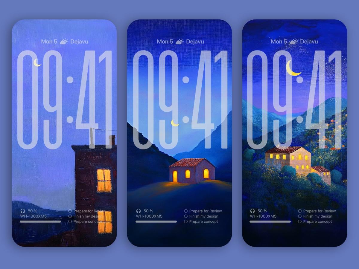 iOS 26 Minimal Phone Wallpapers 8K – Blue Hour Aesthetic for iPhone and Android