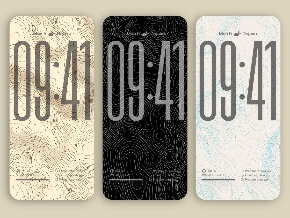 Minimal Topographic Line Wallpapers 8K for iOS 16–26 and Android – Contours of Meaning