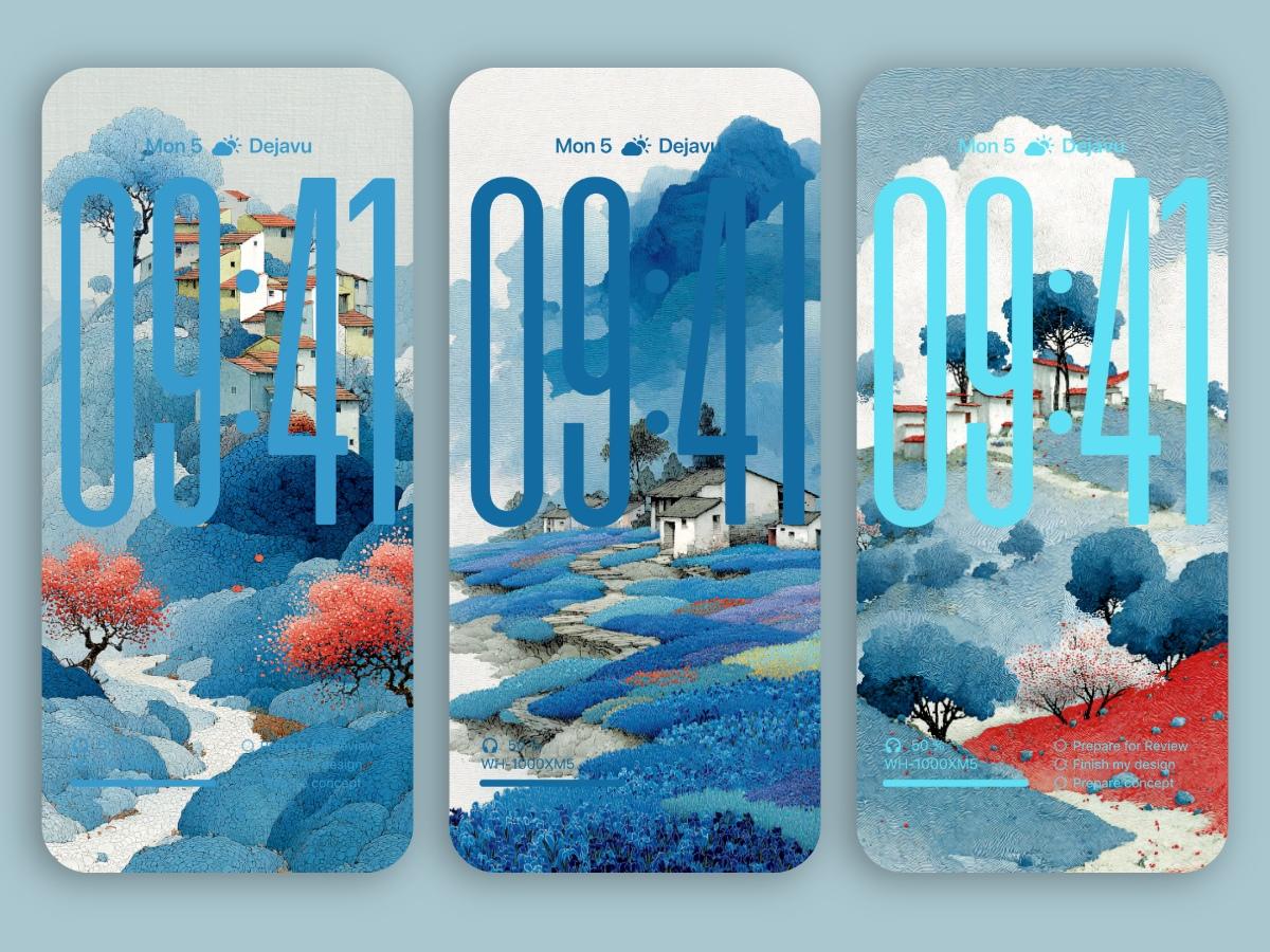 Starlit Mountains 8K Minimal Phone Wallpapers for iOS 26 and Android – Van Gogh Meets Song Dynasty Art