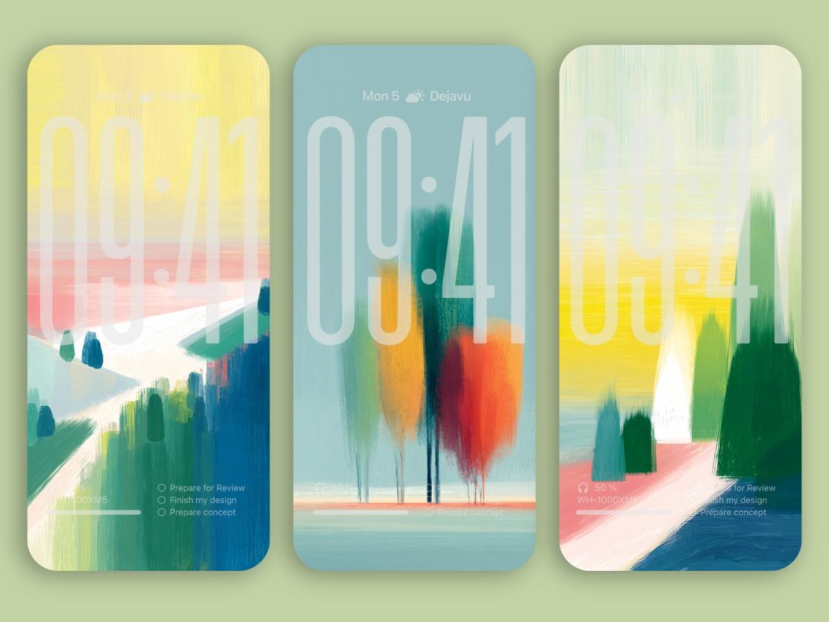 Minimal iOS 26 Phone Wallpapers 8K – The Silent Forest Illustration for iPhone & Android