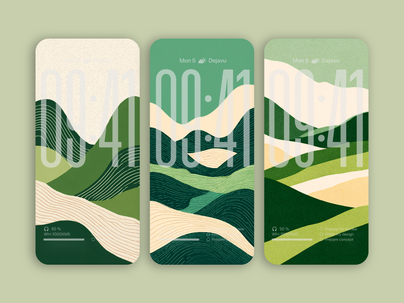 iOS 26 Minimalist 8K Phone Wallpapers — Green Waves & Hidden Code Aesthetic