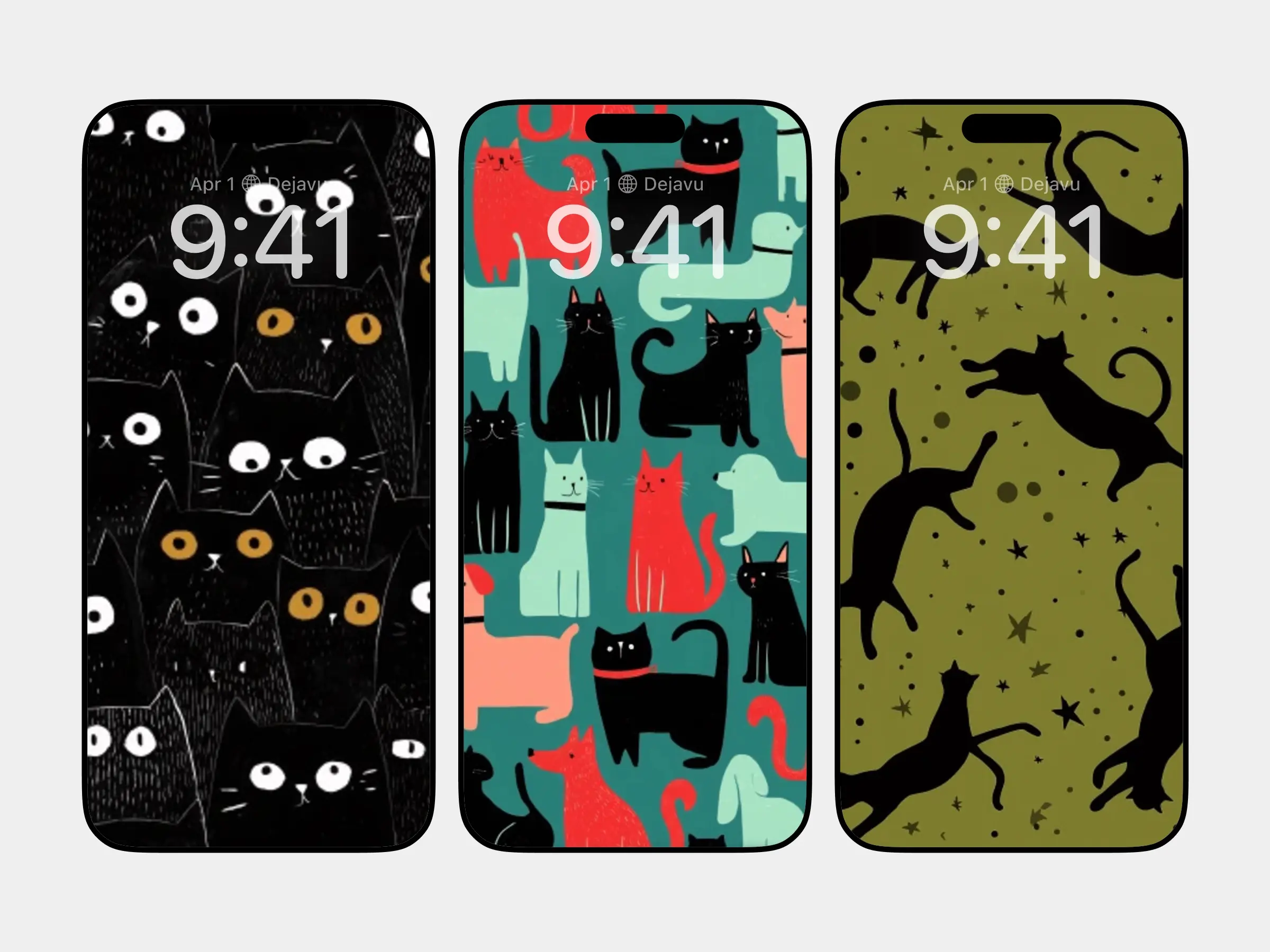 Whimsical Cat Art Collection: From Midnight Silhouettes to Colorful Feline Worlds