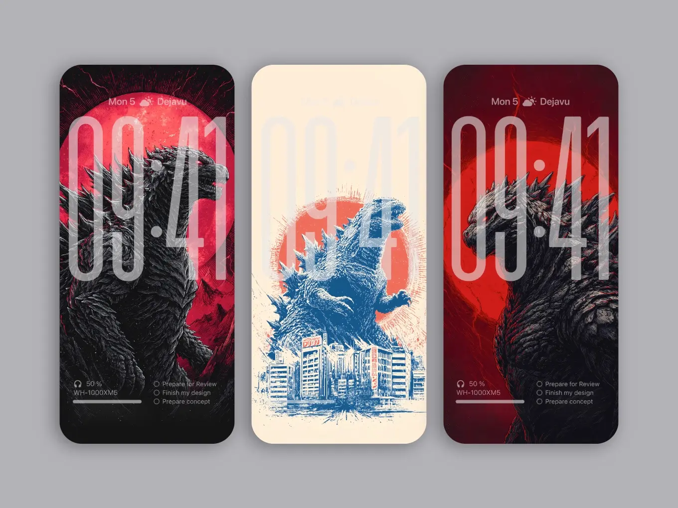 Godzilla and Alien 8K Minimal Wallpapers – Dark Sci-Fi Aesthetics for iPhone & Android