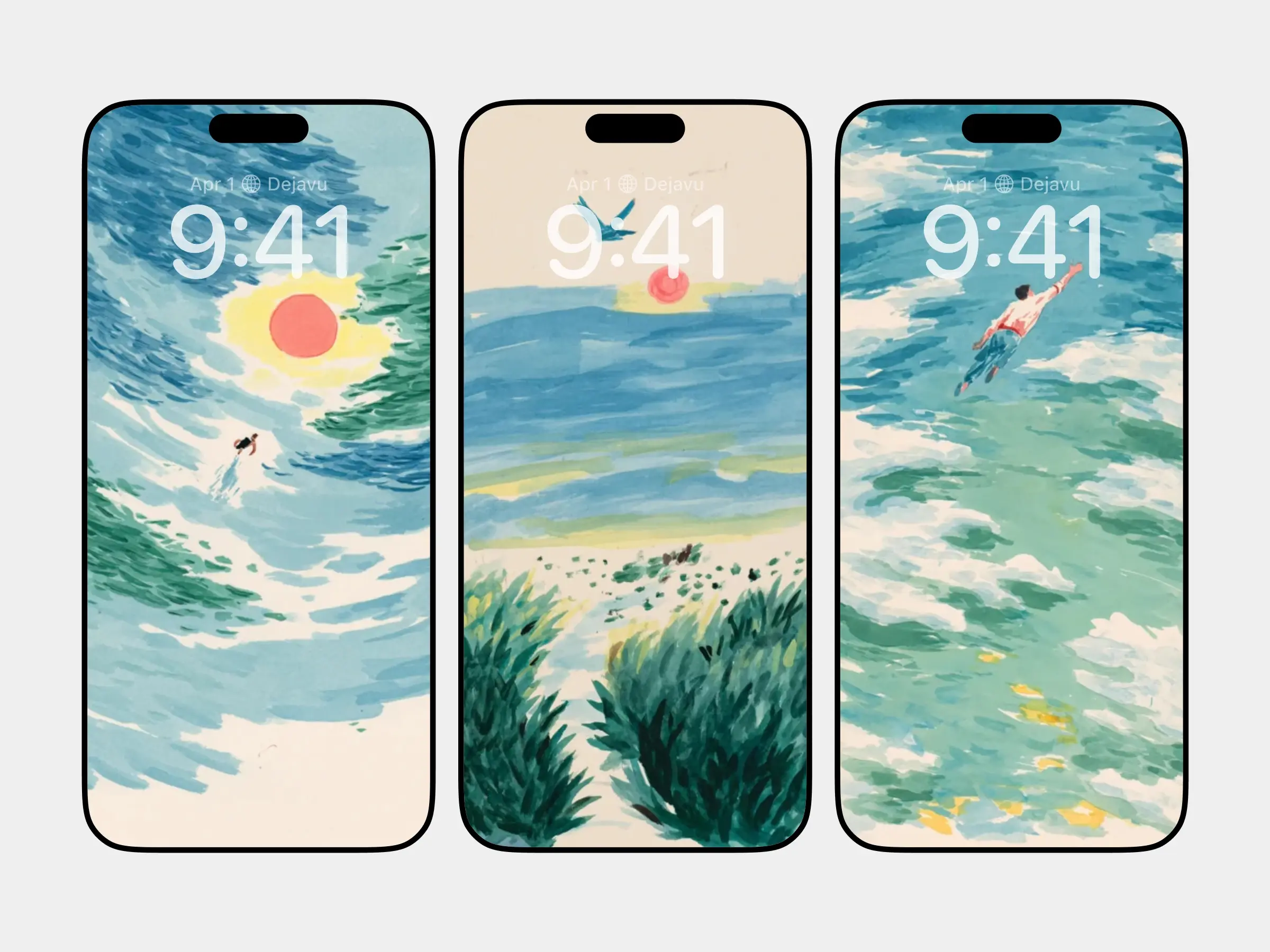 Floating Moments: Human Postures in Water and Sunlight