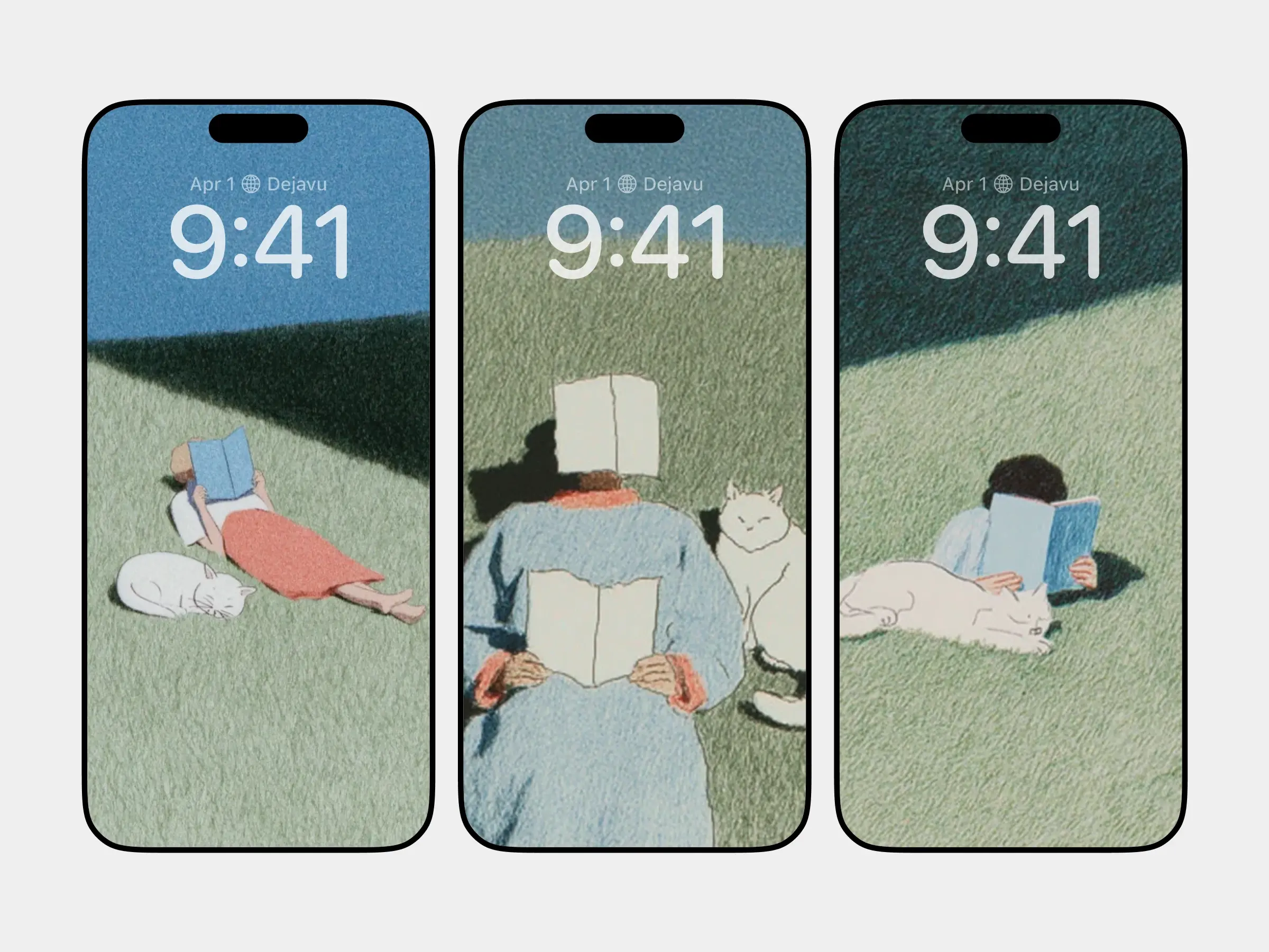 Reading with Cats in Nature: A Moment of Peaceful Coexistence