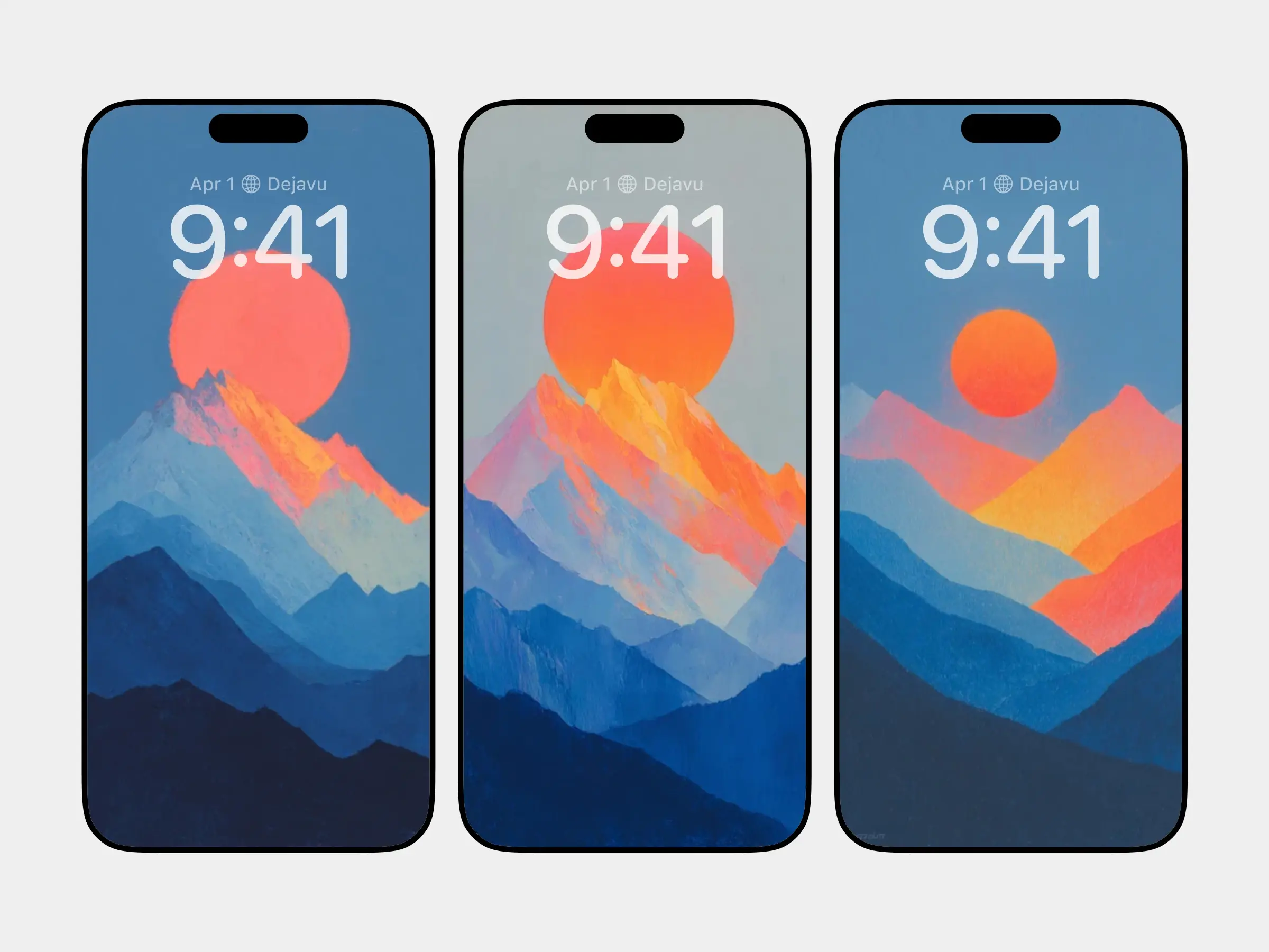 Silent Peaks at Dawn: A Study in Blue and Orange