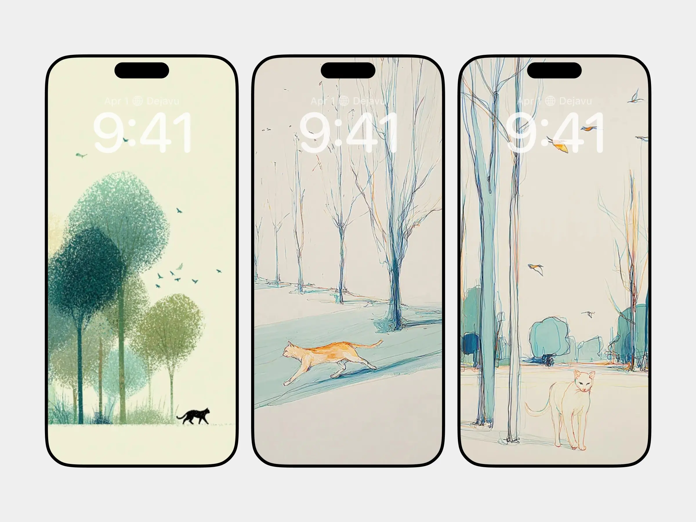 Wandering Cat in Stylized Seasons