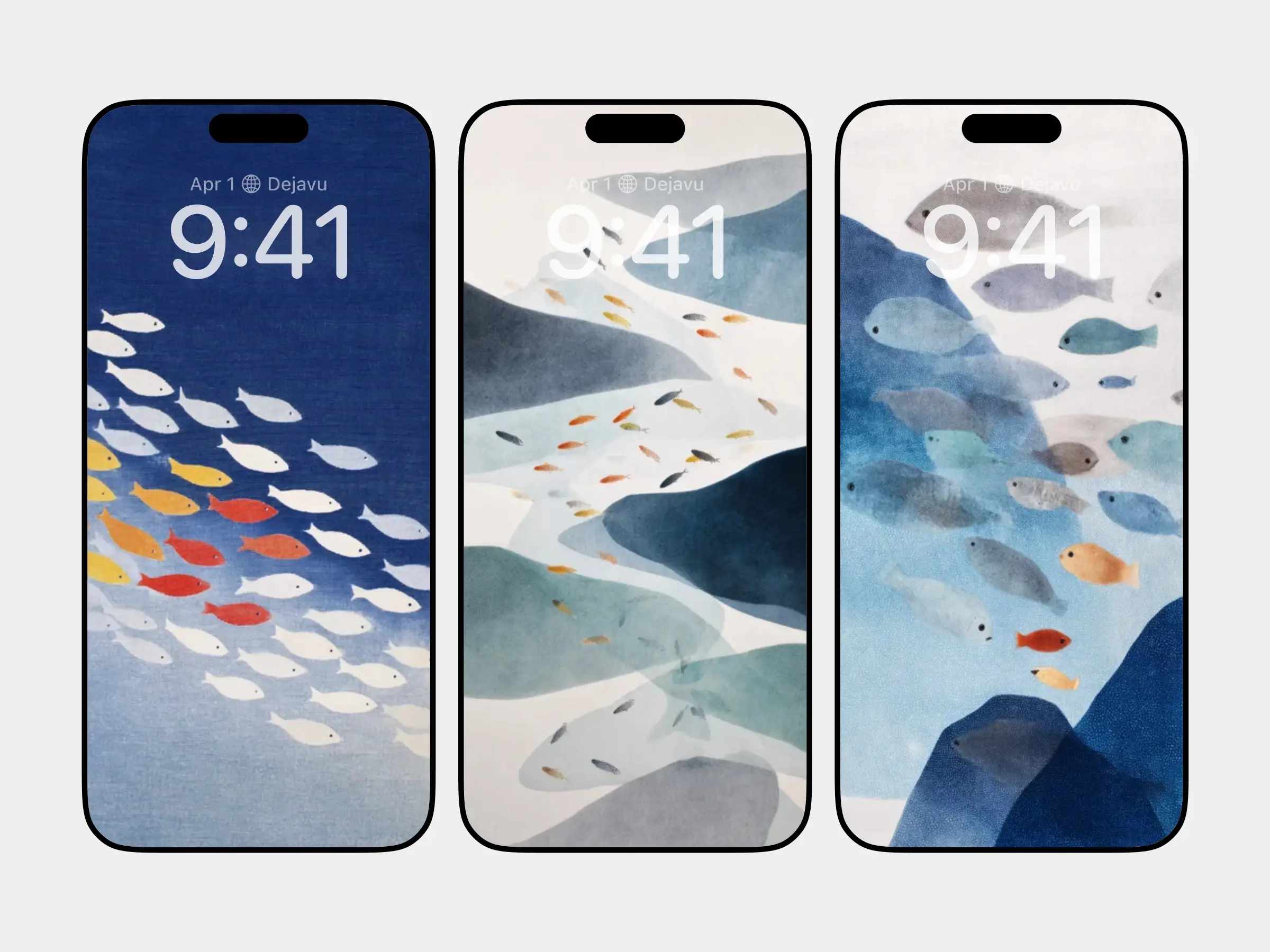 Midwinter Blue Fish School: A Contemporary Urban Female Art Print