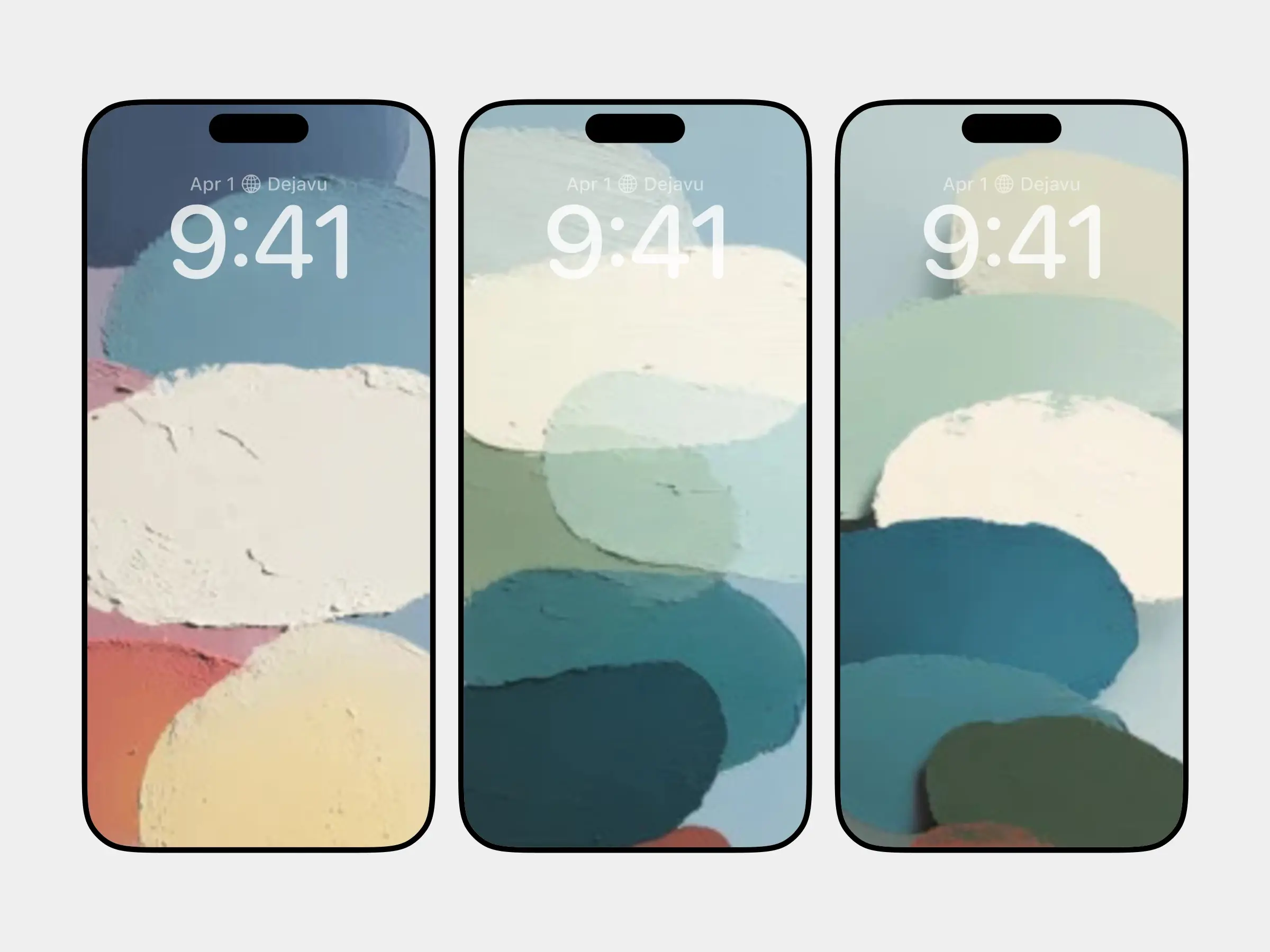 Midsummer Emotional Layering: Stacked Oval Pigment Textures on Pale Blue Canvas